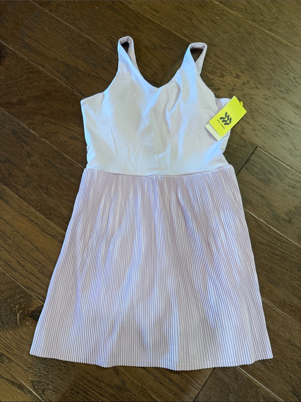 Girls' Lilac Purple Pleated Athletic  Dress - Large